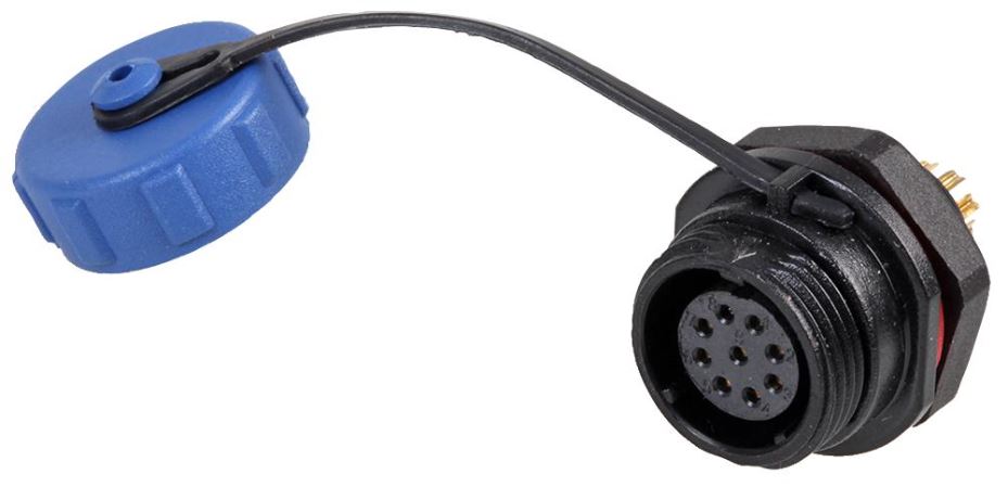 Threaded Panel Mount Connector Circular Threaded Panel Mount Connector Socket - IP68 — StampyTools