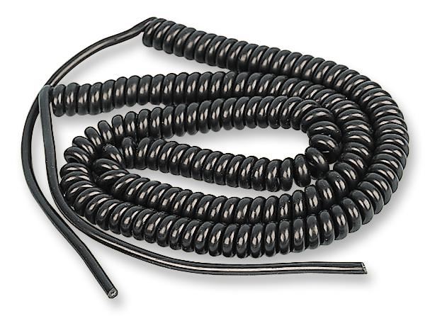 2-Core Coiled Microphone Cable 0.8-5m