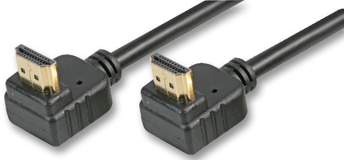 PRO SIGNAL High Speed 4K UHD HDMI Lead 90° to 90° Gold Plated Connectors 2m