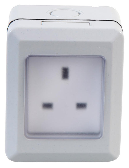 1-Gang Weatherproof Mains Socket, IP55