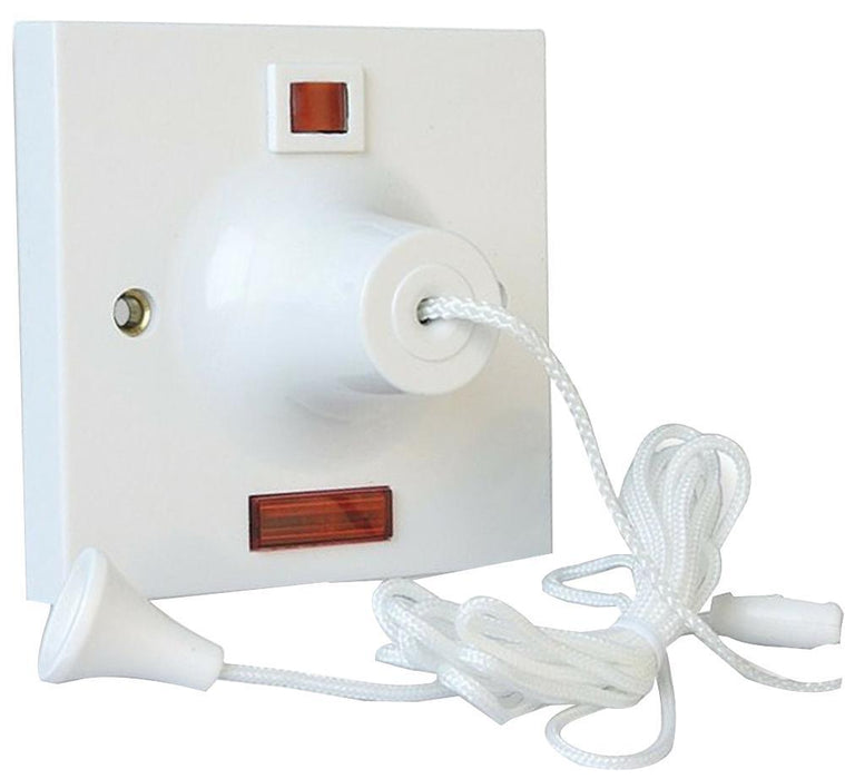 50A 1 Way Pull Cord Switch with Neon