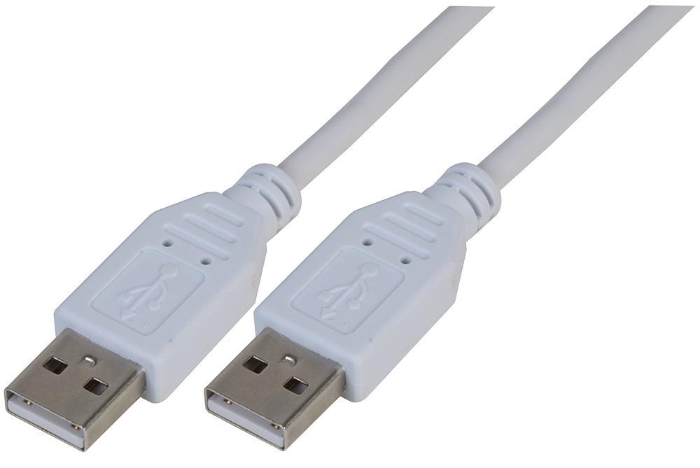 Lead USB2.0 A Male to A Male White