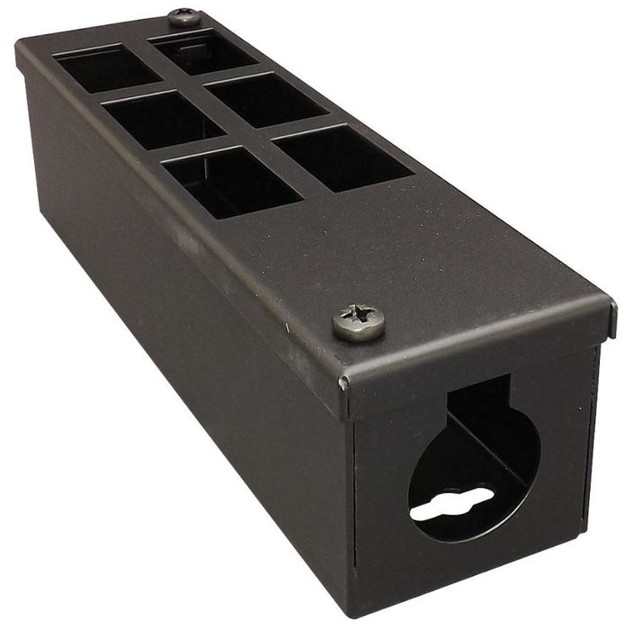 6 Outlet Steel GOP Floor Box - 225x60x63mm