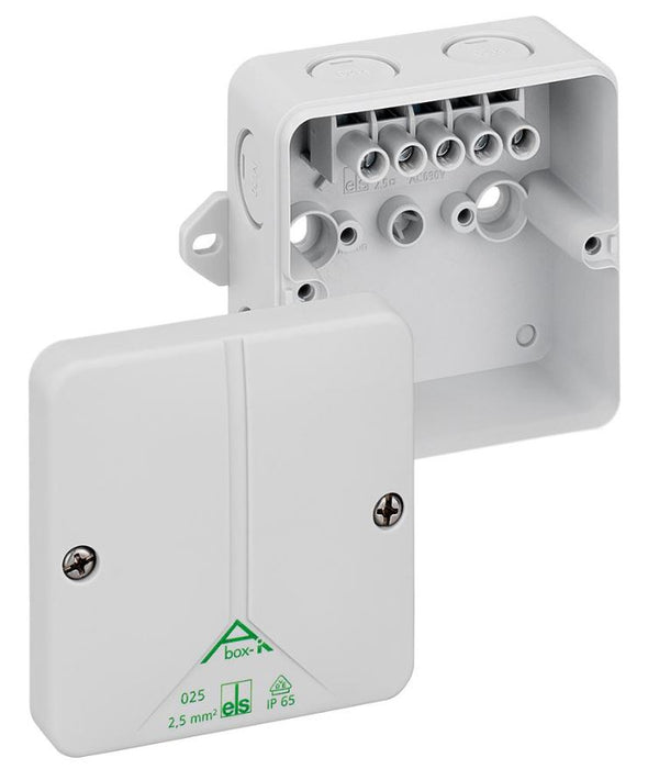 IP65 ABox Polycarbonate 8 Entry Junction Box with Terminal Block and Fixing Lugs