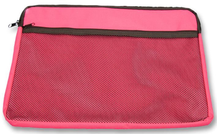 A4 Canvas Zip Bag - Pink