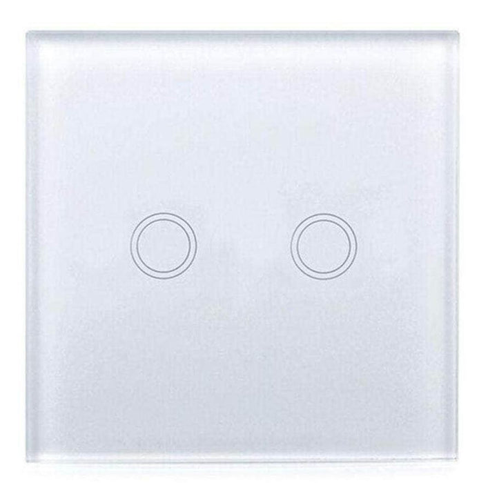 Touch Light Switch, 2 Gang, Smart WiFi, No Neutral Needed