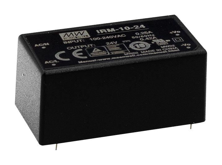 24V, 420mA, 10W, PCB Mount AC to DC Power Supply
