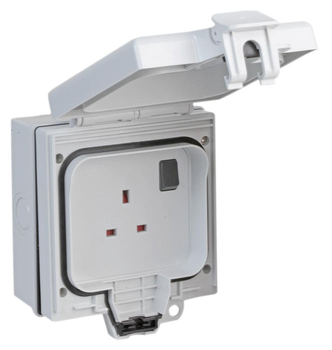 1-Gang Outdoor Switched Socket, 13A, IP66