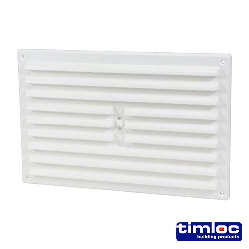 Hit and Miss Grille Vent White
