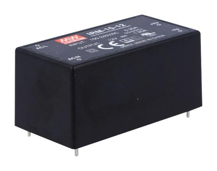 24V, 630mA, 15W, PCB Mount AC to DC Power Supply