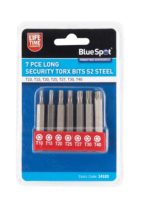 7 Pce Long Security Torx Bits