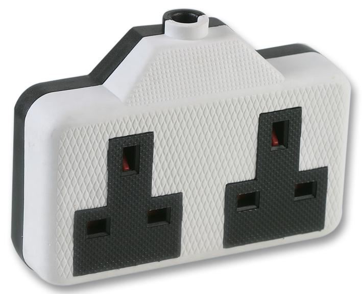 Rubberised 2 Way Extension Socket 13A