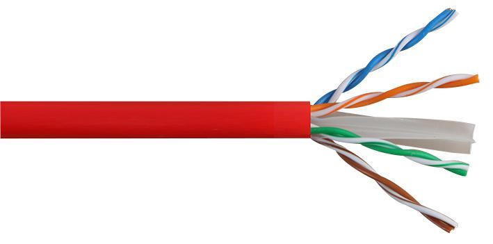 Red Cat6 Network Cable Unshielded 100m