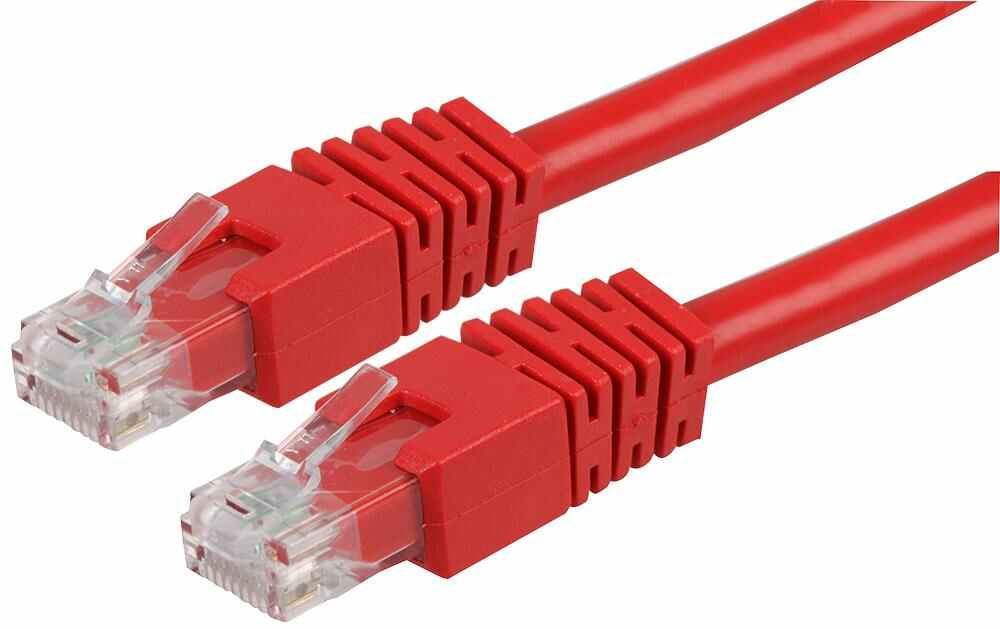 RJ45 Male to Male Cat6 UTP Ethernet Patch Lead, 10m Red