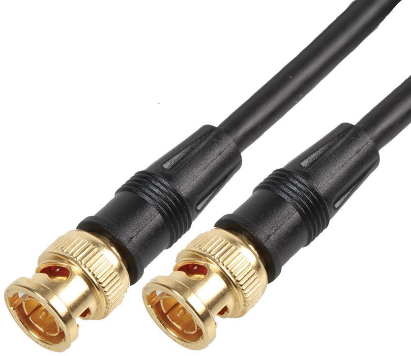 BNC Male to BNC Male RG59/U Coaxial Lead - Gold - 75 Ohm