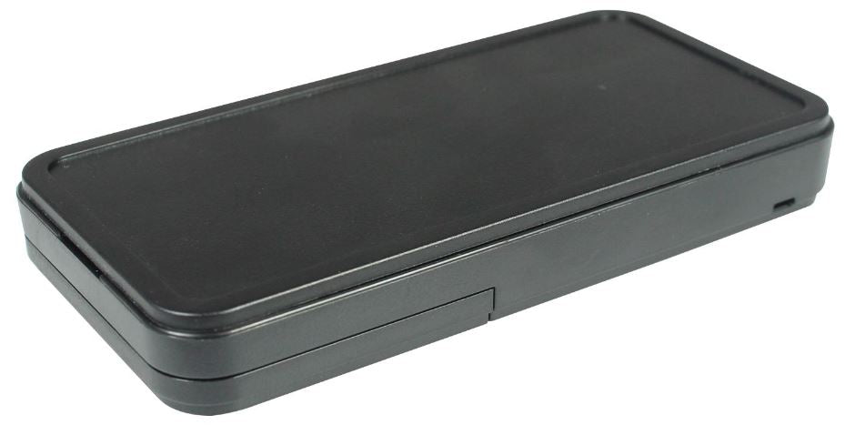 Black ABS Enclosure with Battery Compartment - 75x35x12mm