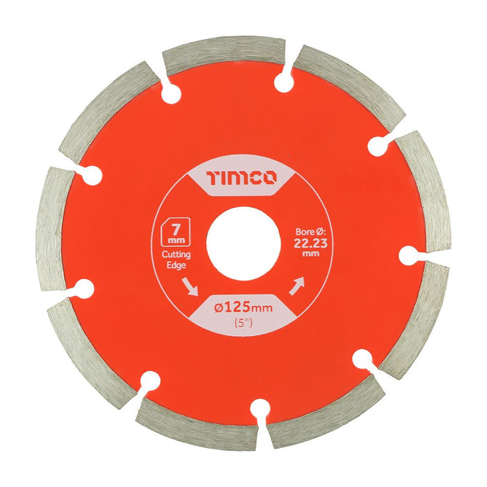 Premium Diamond Blade Segmented (Size 125 x 22.2 - 1 Each)