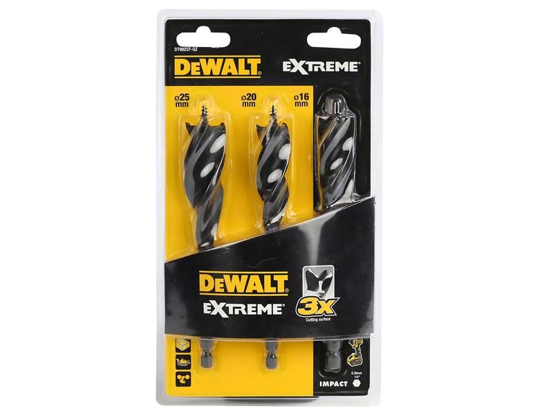 EXTREME® Tri Flute Bit 3 Piece Set 152mm