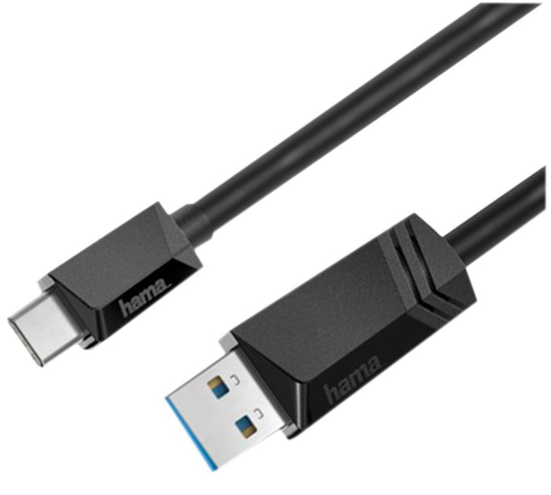 USB-A Plug to USB-C Plug USB 3.2 Gen 1 Lead, Black