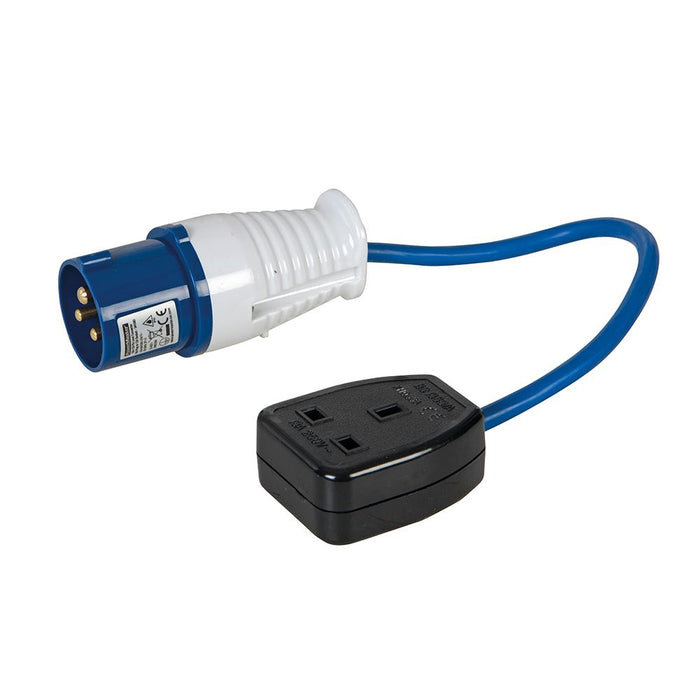 16A-13A Fly Lead Converter - 16A Plug to 13A Socket