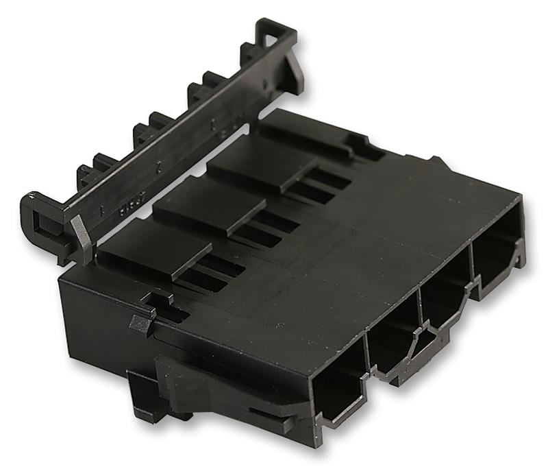 10.00mm Pitch Mini-Fit Sr. Plug Housing, Single Row, Panel Mount, 4 Way