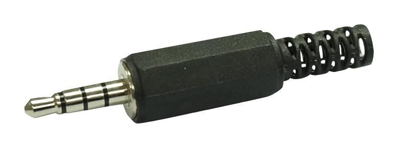 3.5mm Jack Plug, 4 Pole , Black