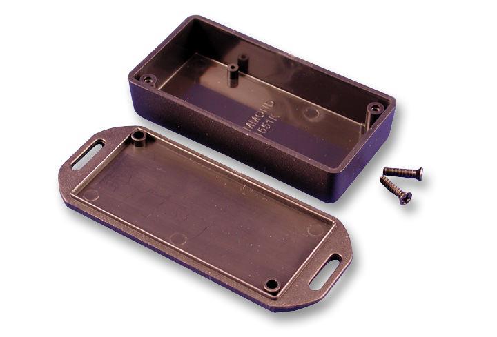 IP54 Grey ABS Handheld Enclosure with Flanged Lid - 60x35x20mm