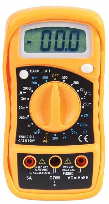 DURATOOL - 500V AC/DC Manual Ranging Digital Multimeter