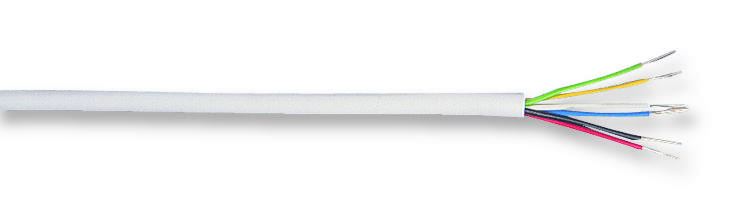 6-Core LSF Sheathed Security Alarm Cable White100m Reel