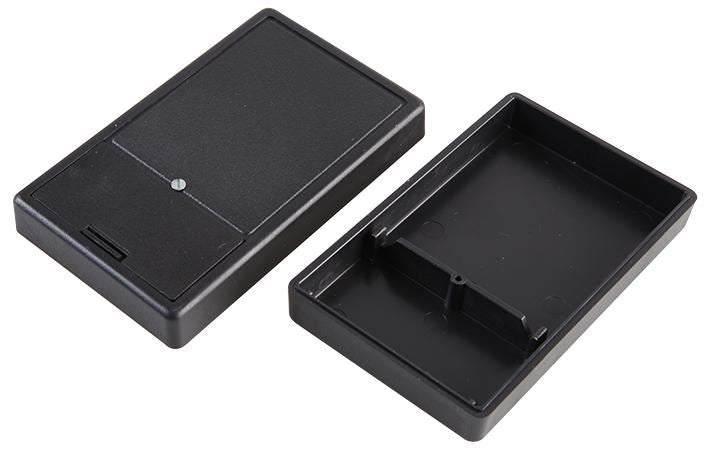 Black ABS Enclosure with Battery Compartment - 102x61x26mm