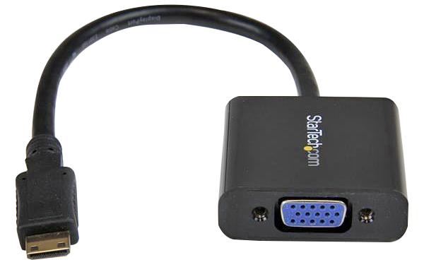 Mini HDMI to VGA Adaptor Converter for Digital Still Cameras/Video Cameras - 1080p Support