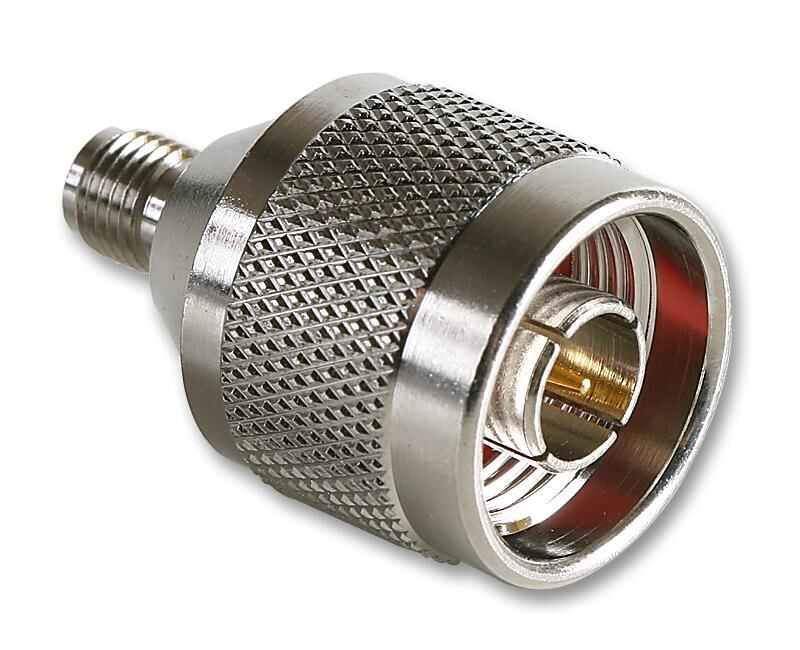 MULTICOMP PRO N Type Plug to SMA Socket Adaptor, 50 ohm Nickel Plated Brass Body