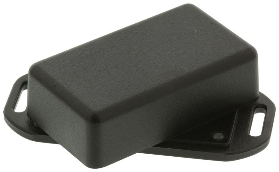 IP54 Black ABS Handheld Enclosure with Flanged Lid - 60x35x20mm