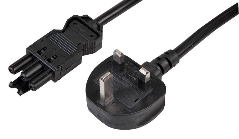 Wieland GST18 to UK Mains Plug Lead, Black, 3m