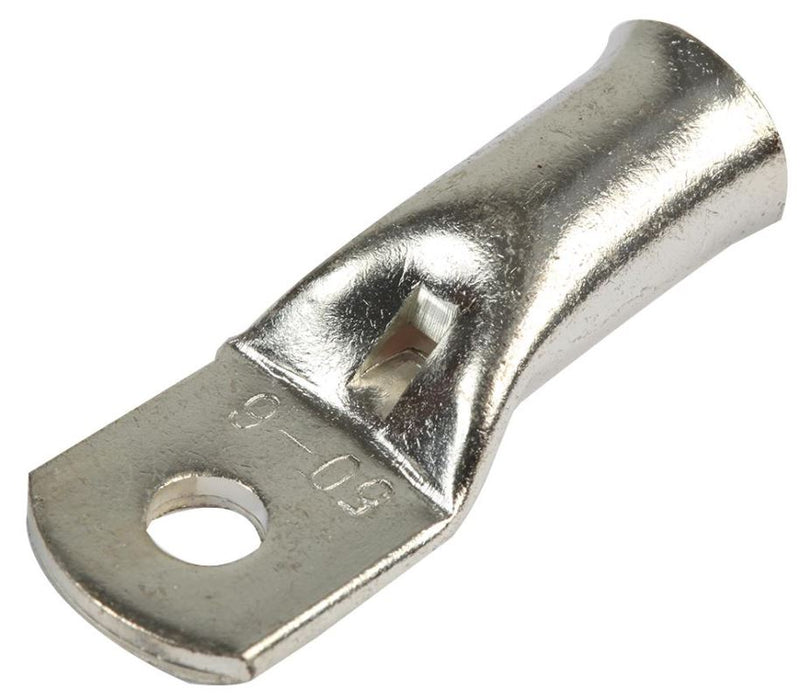 50mm² Copper Crimp Terminal Lug, M6, Pack of 10