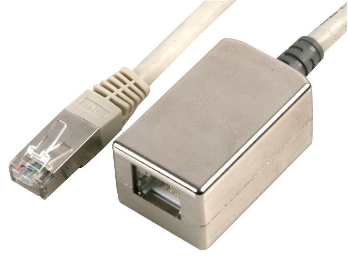 Cat6 RJ45 Male to Female FTP Ethernet Extension Patch Lead, 20m Grey