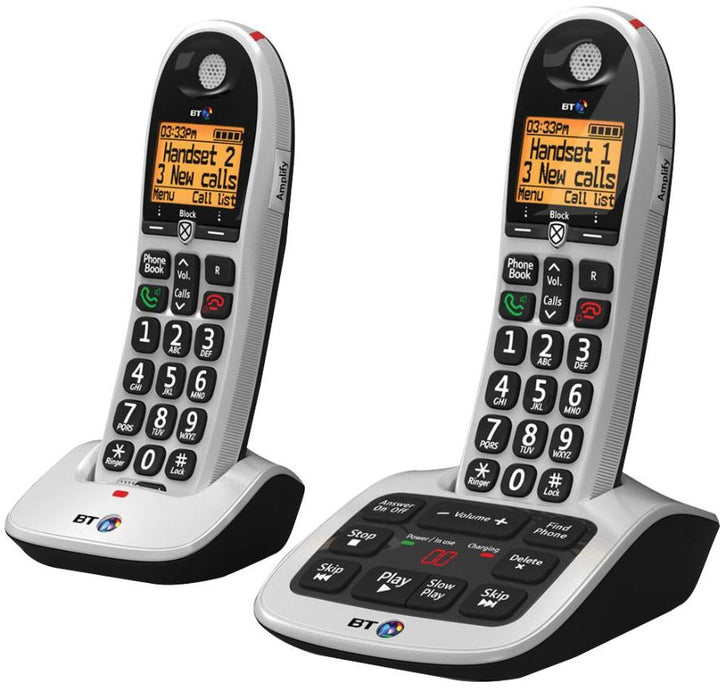 4600 Big Button Advanced Call Blocker Cordless DECT Phones with Answering Machine, Twin Handsets