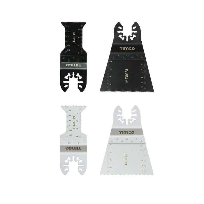 Multi-Tool Blade Sets - 4 Piece Set (Size Mixed - 1 Each)