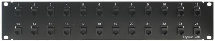 Cat6 RJ45 24-Port Snap-In Patch Panel