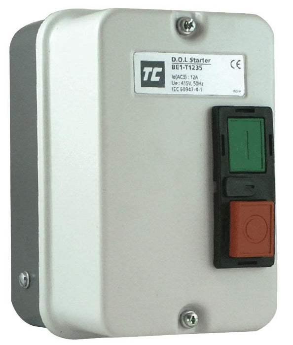 DOL Starter, Metal, 12A 5.5kW 240V, No O/L