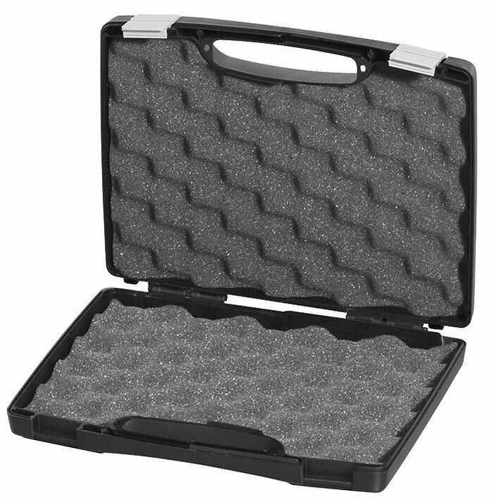 HiLo Black Polypropylene Briefcase Storage Case with Foam Insert