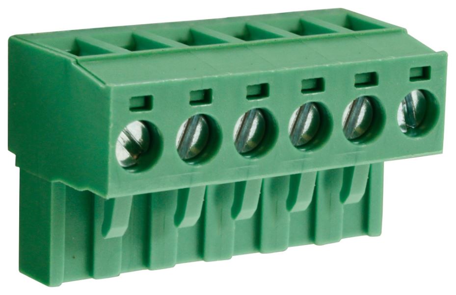 5.08mm Pluggable Terminal Block, 6-Pole, 15A