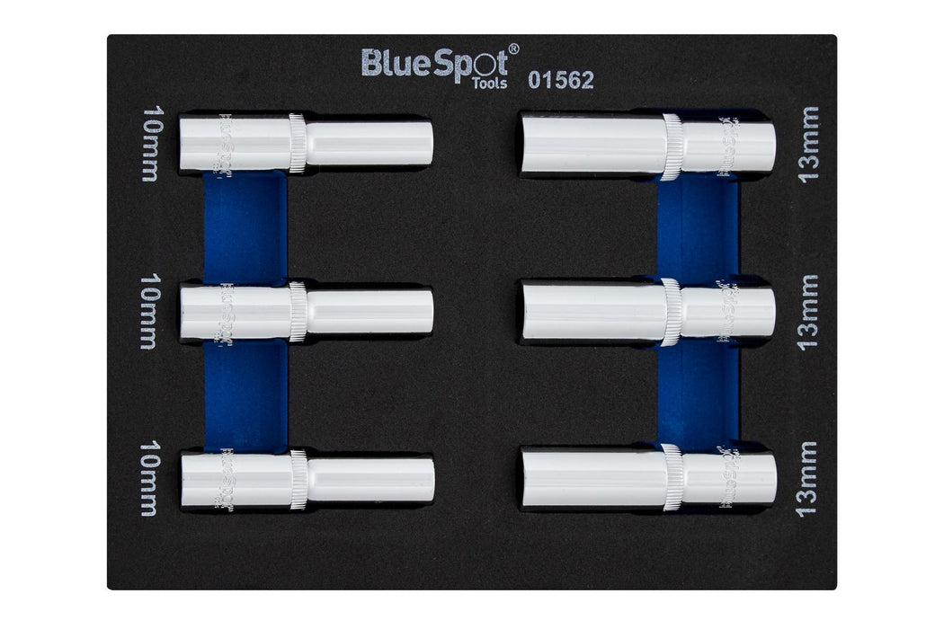 6 PCE 3/8" Metric Deep Sockets (10 & 13mm) (EVA Foam)