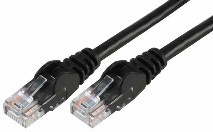 15m Black Cat5e Snagless UTP Ethernet Patch Lead