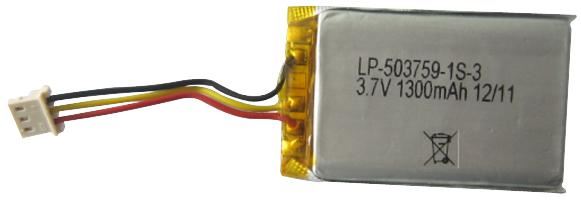 1300mAh 3.7V LiPo Rechargeable Battery