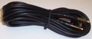 6.35mm (1/4") Mono Jack Plug to Plug Lead - Black