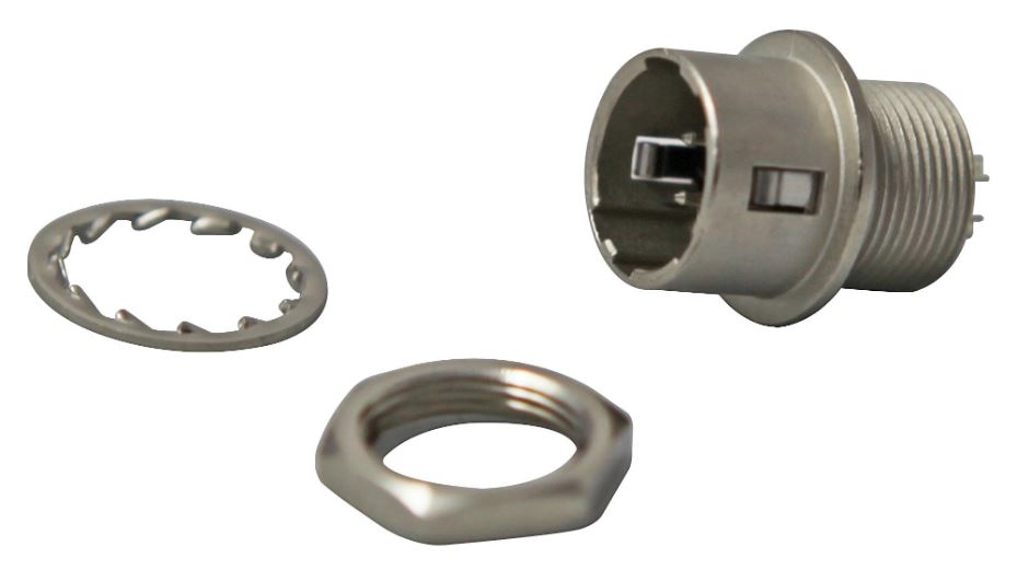 Receptacle, Pin Contacts, Push-Pull, 4 Way