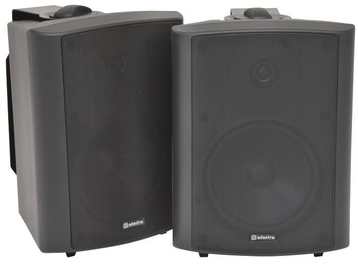 60W Wall Mount Speakers 6.5", Black (Pair)