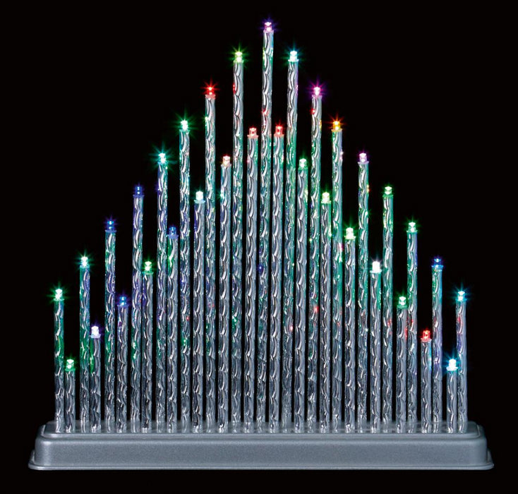 Premier - Metal Candlebridge, 33 Colour Changing LEDS, 32cm