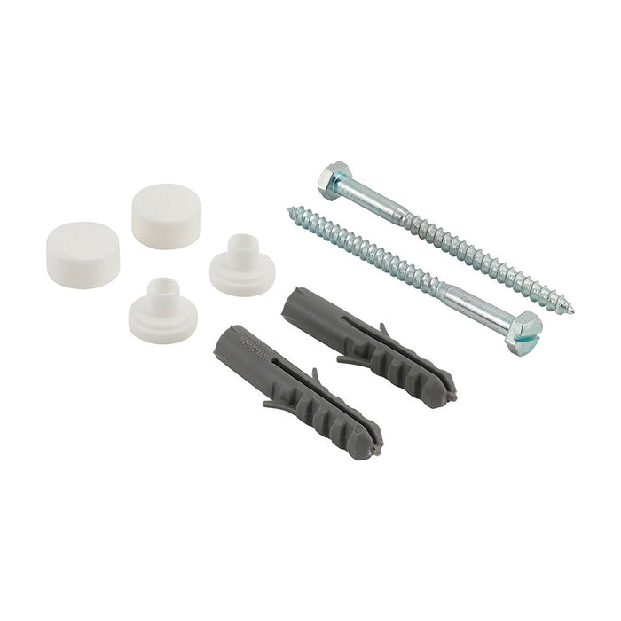 Pan/Bidet Fixing Kit - White (Size Pan Kit - 2 Pieces)